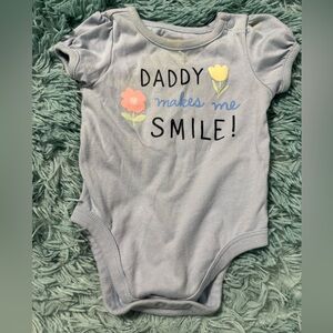 Garanimals Gray Bodysuit with Floral Accents